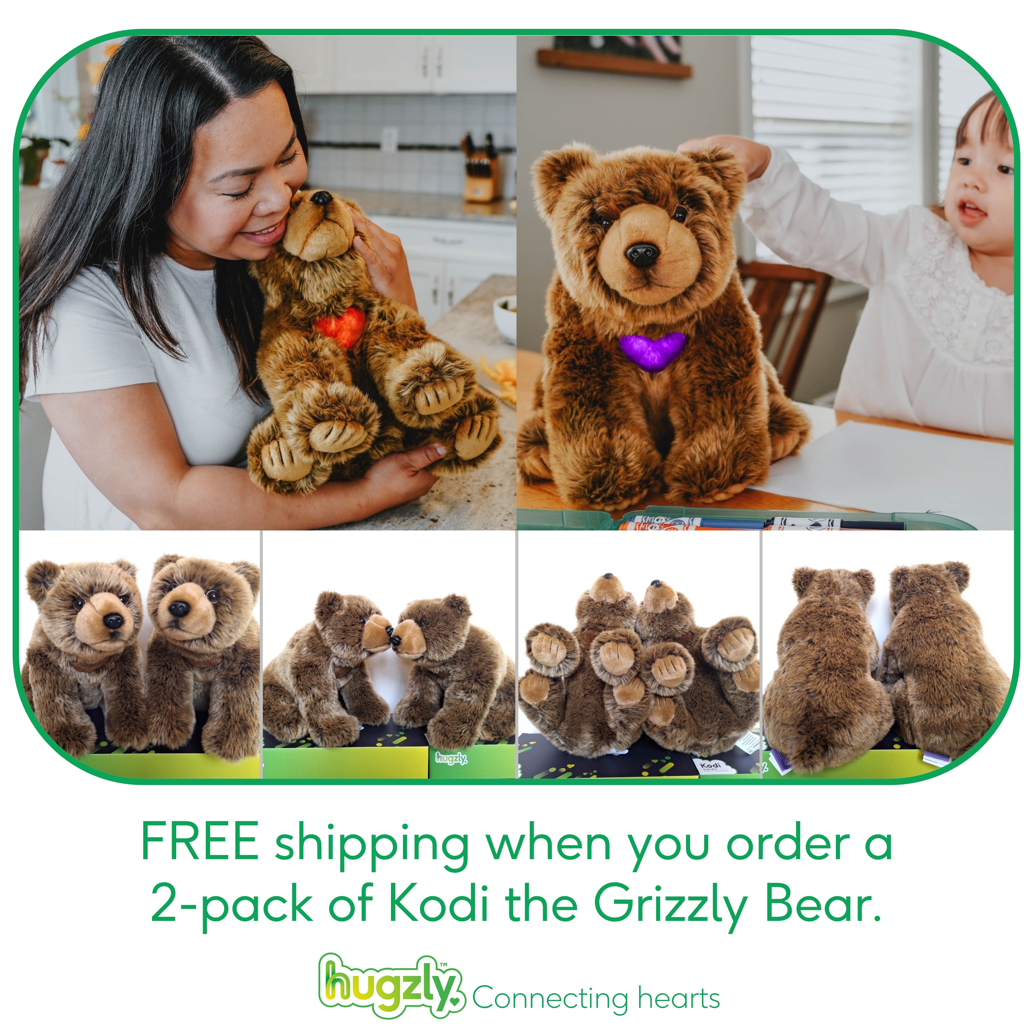 2-Pack of Kodi the Grizzly Bear